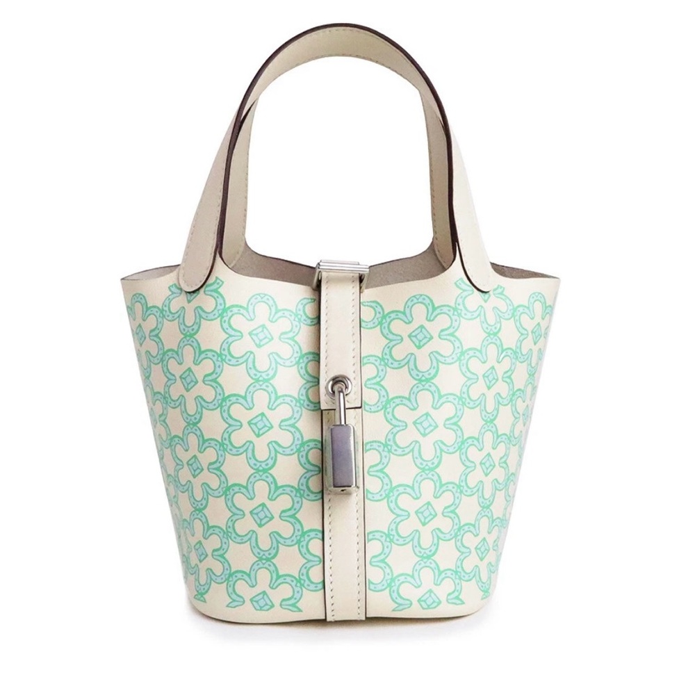 Hermes picotin lock micro 14 lucky daisy leather bag